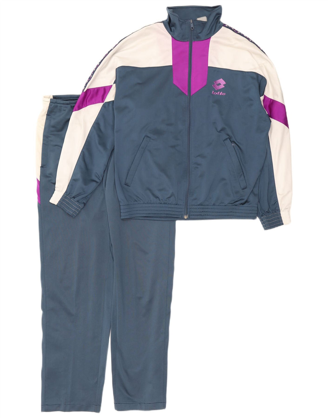 Lotto Herre grafisk hel træningsdragt Medium Navy Blue Colourblock