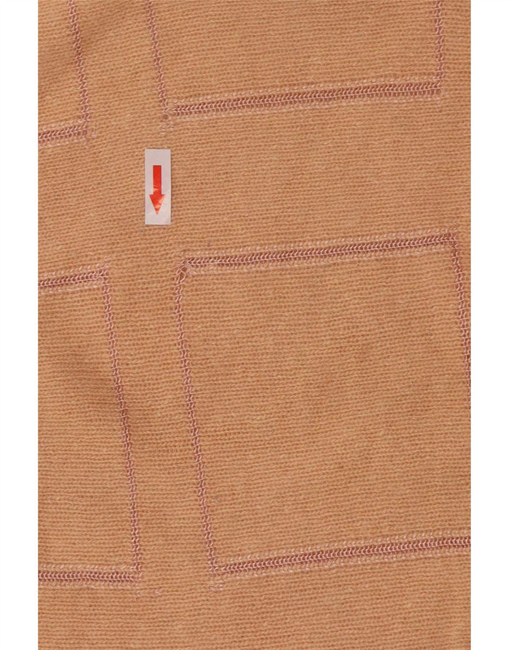 Vintage Dame Roll Neck sweater IT 44 Medium Pink Geometrisk