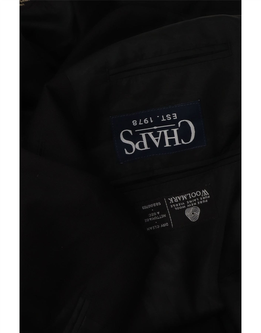 CHAPS Mens 2 Button Blazer Jacket UK 42 XL Black Wool