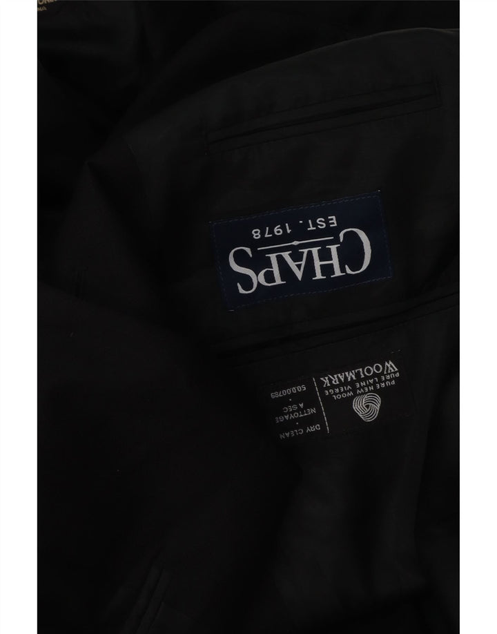 CHAPS Mens 2 Button Blazer Jacket UK 42 XL Black Wool