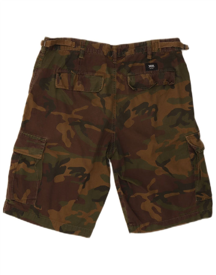 VANS Herre Cargo Shorts W32 Medium Khaki Camouflage Bomuld