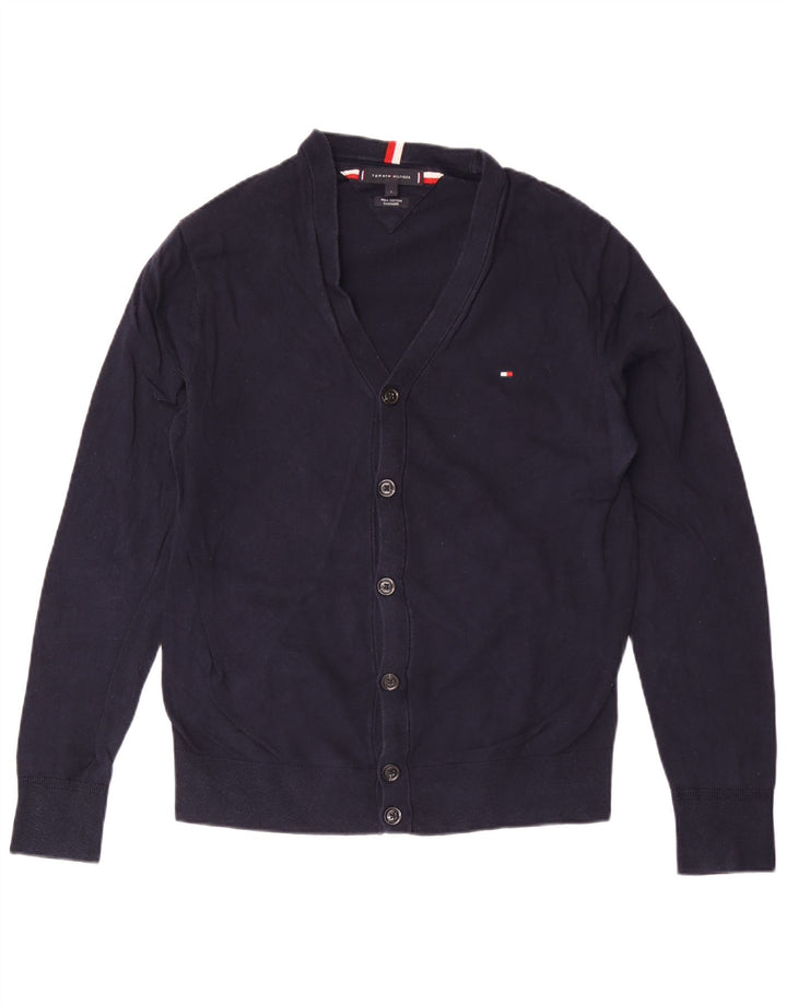 Tommy Hilfiger Herre Cardigan Sweater Stor Marineblå Bomuld