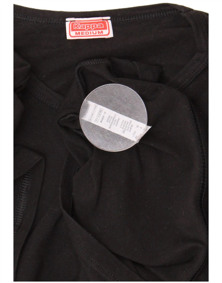 Kappa Herre T-Shirt Top Medium Sort Bomuld