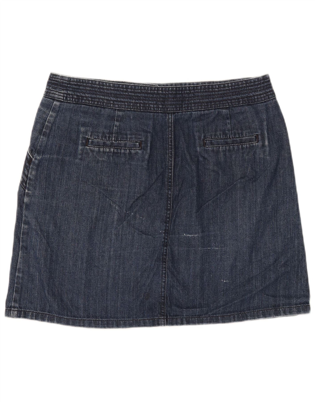 BODEN Dame Denim Nederdel UK 14 Large W32 Navy Blue Bomuld