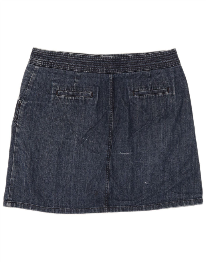 BODEN Dame Denim Nederdel UK 14 Large W32 Navy Blue Bomuld