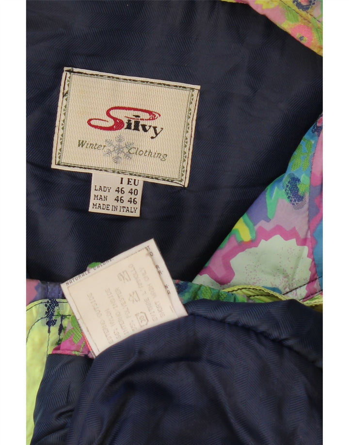 Silvy Dame Hætte Oversized Skijakke EU 40 Medium Multicolored Floral