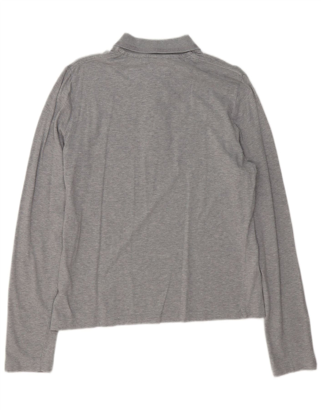 JACOB COHEN Langærmet poloshirt til mænd, mellemgrå flækket bomuld