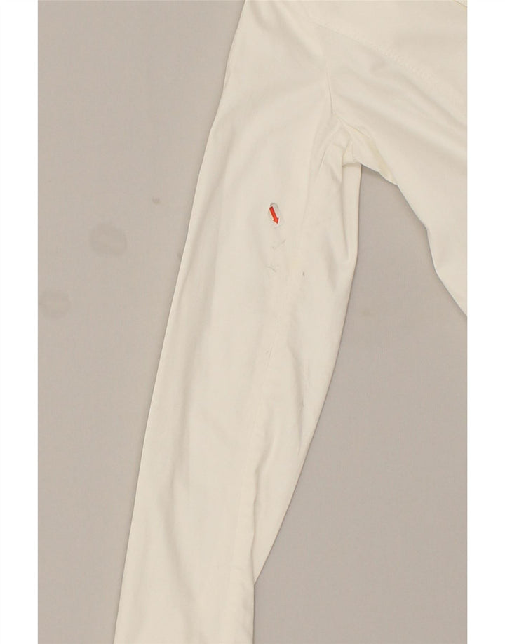 TRUSSARDI JEANS Womens 3 Button Blazer Jacket IT 44 Medium White Cotton Vintage Trussardi Jeans and Second-Hand Trussardi Jeans from Messina Hembry 