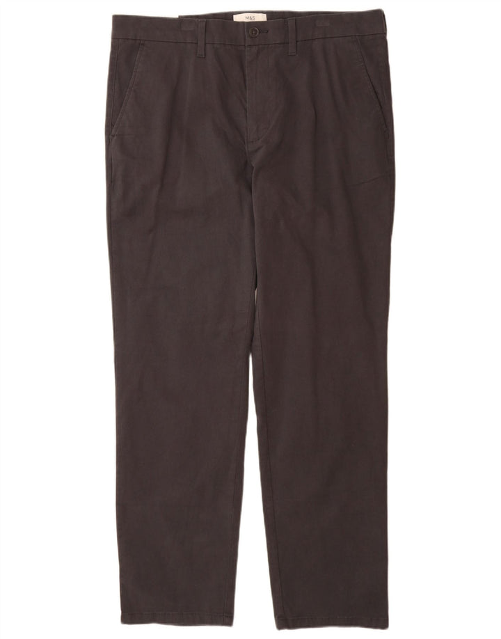 Marks & Spencer Herre Regular Fit Chinobukser W36 L31 Grå Bomuld