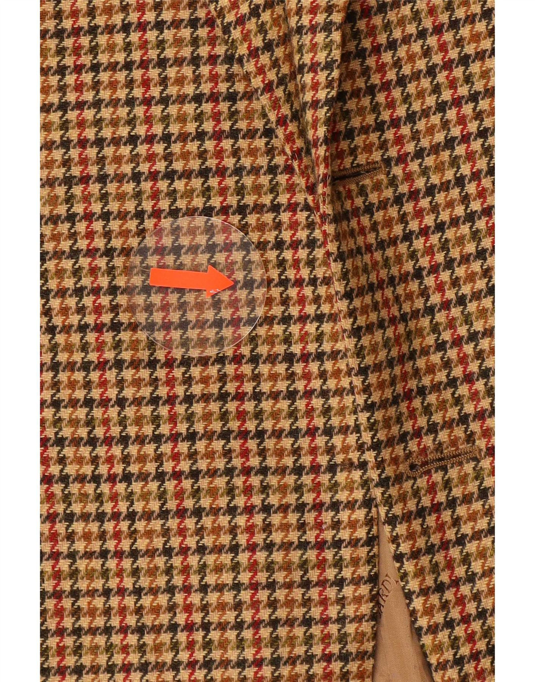 Trussardi Herre Blazer Jacket IT 50 Large Brown Houndstooth Uld