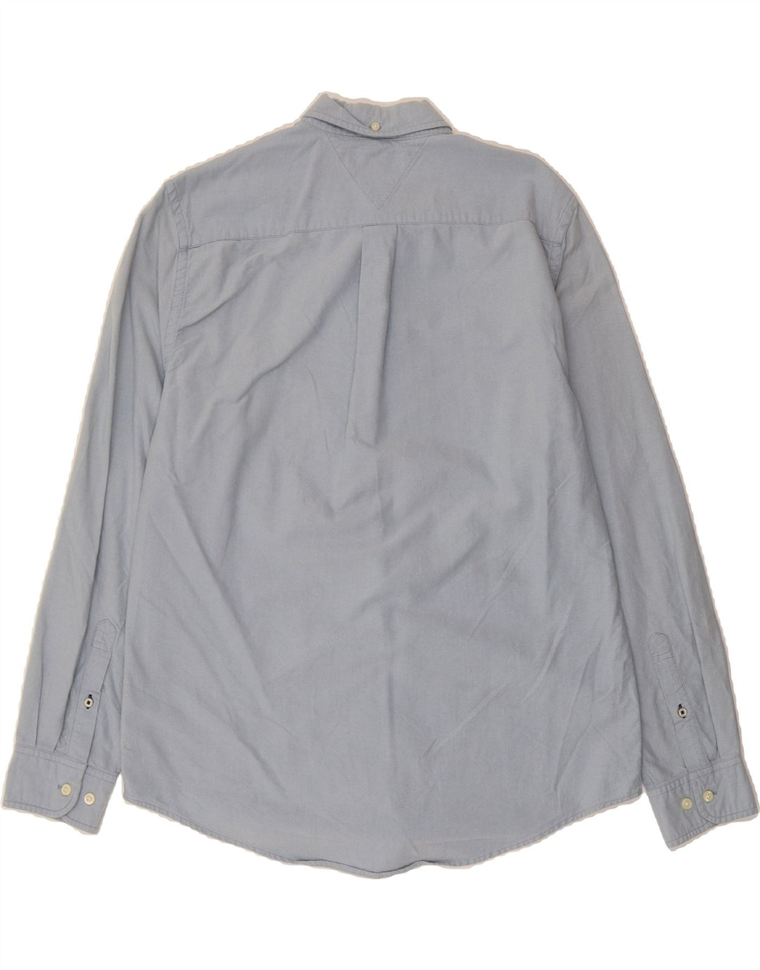TOMMY HILFIGER Mens Custom Fit Shirt Large Blue Cotton Vintage Tommy Hilfiger and Second-Hand Tommy Hilfiger from Messina Hembry 