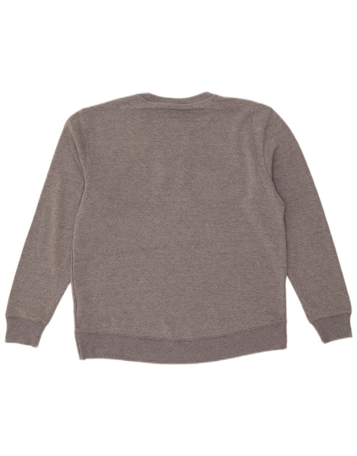 Fila Dame Oversized Sweatshirt Jumper UK 10 Smal Grå Bomuld