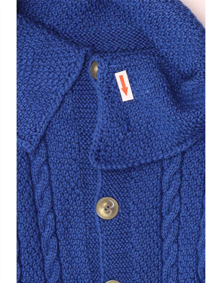 Vintage cardigan sweater til mænd mellemblå