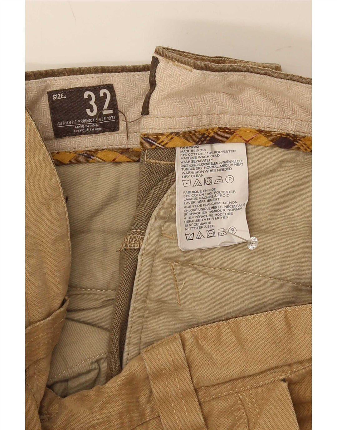 Timberland Herre Cargo Bukser W32 L33 Khaki Bomuld
