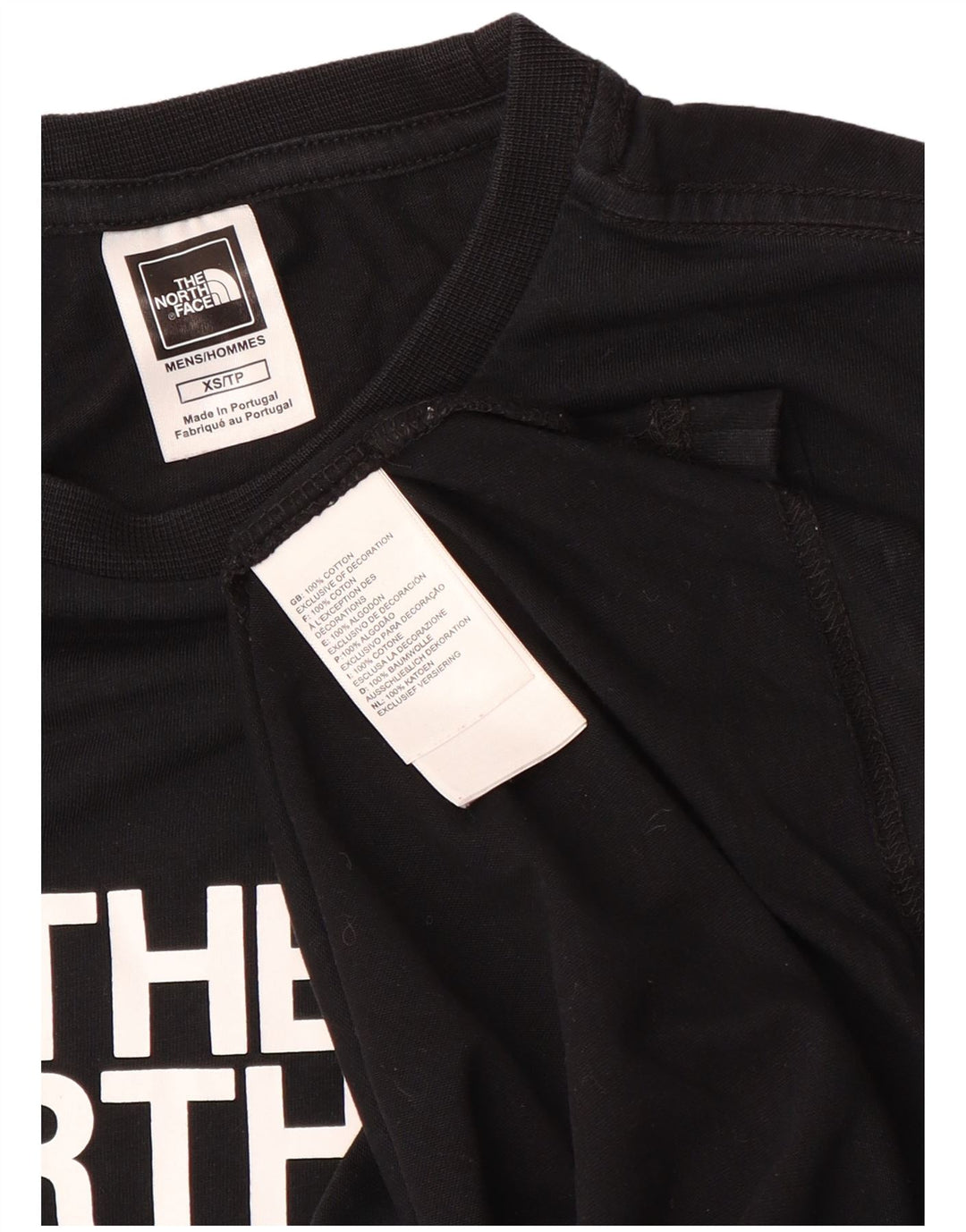 The North Face Herre Grafisk T-Shirt Top XS Sort Bomuld