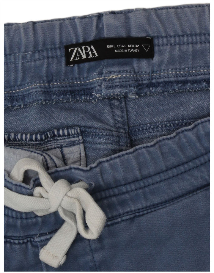 Zara Herre Joggers Chino Bukser Large W32 L28 Blå