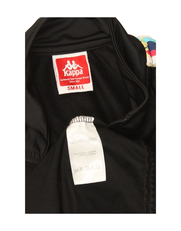 Kappa Grafisk træningsdragt topjakke til kvinder UK 10 Small Black Colourblock