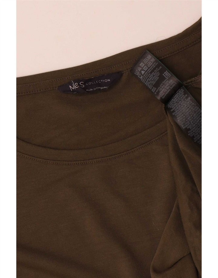 Marks & Spencer Dame Oversized grafisk top Langærmet UK 18 XL Khaki