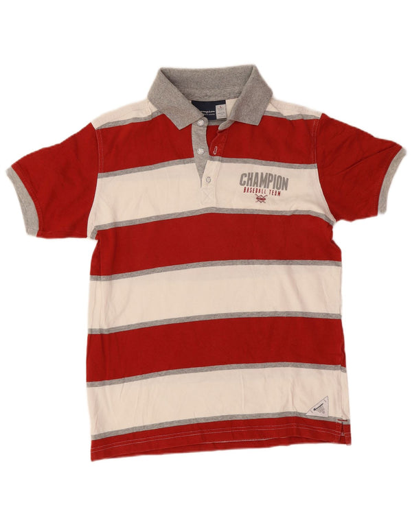 Champion drenge grafisk poloshirt 11-12 år rødstribet sport