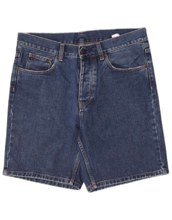 Carhartt Herre Denim Shorts W31 Medium Blue Bomuld