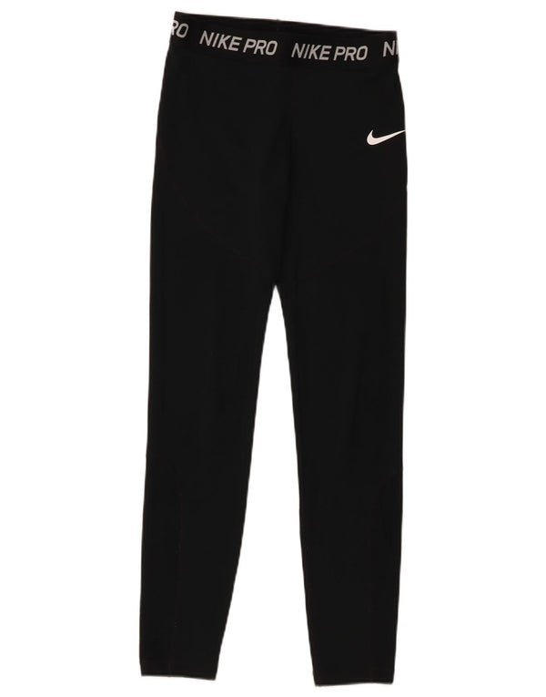Nike piger Dri Fit grafiske leggings 12-13 år stor sort polyester