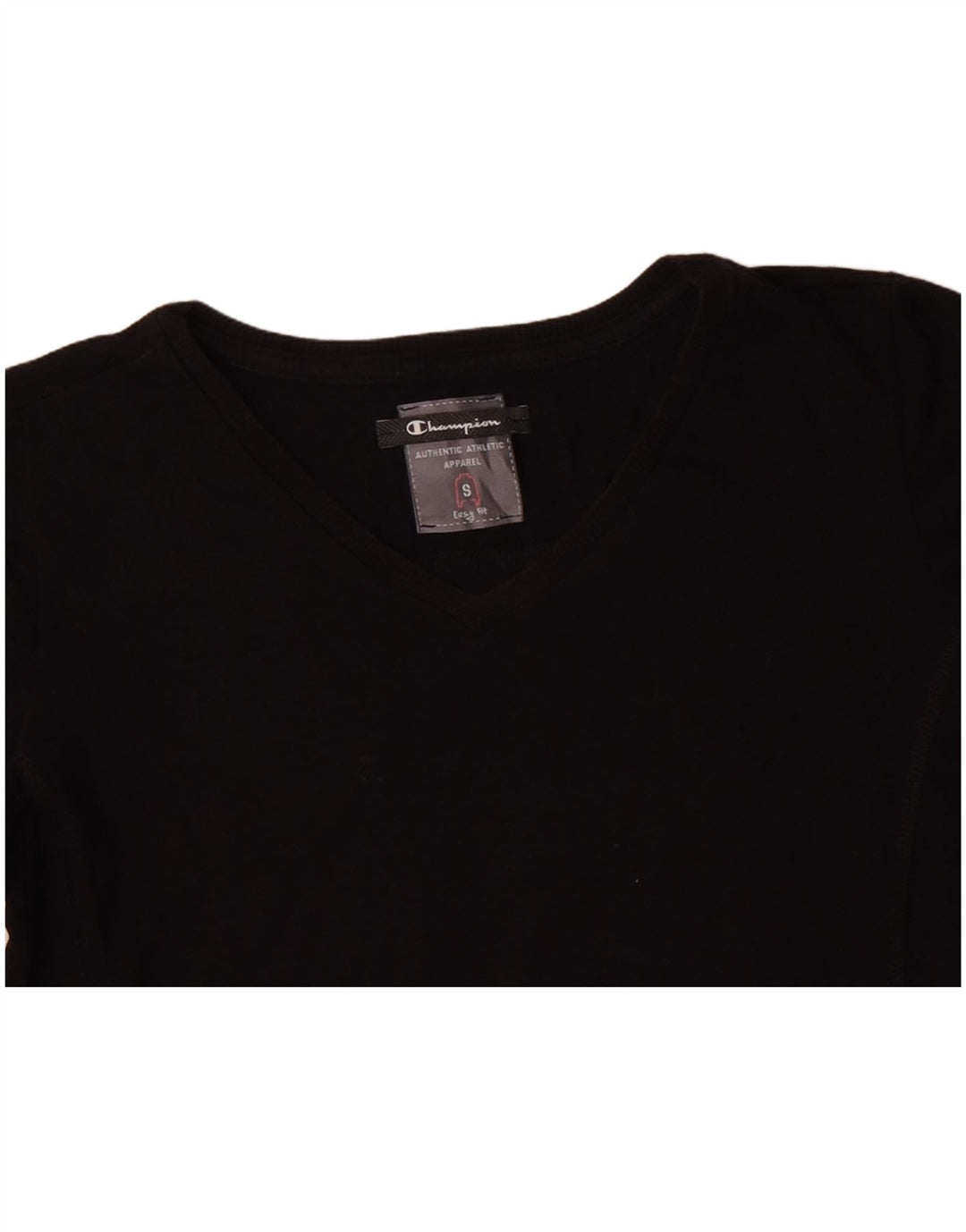 CHAMPION Womens Easy Fit Top Langærmet UK 10 Small Black Bomuld