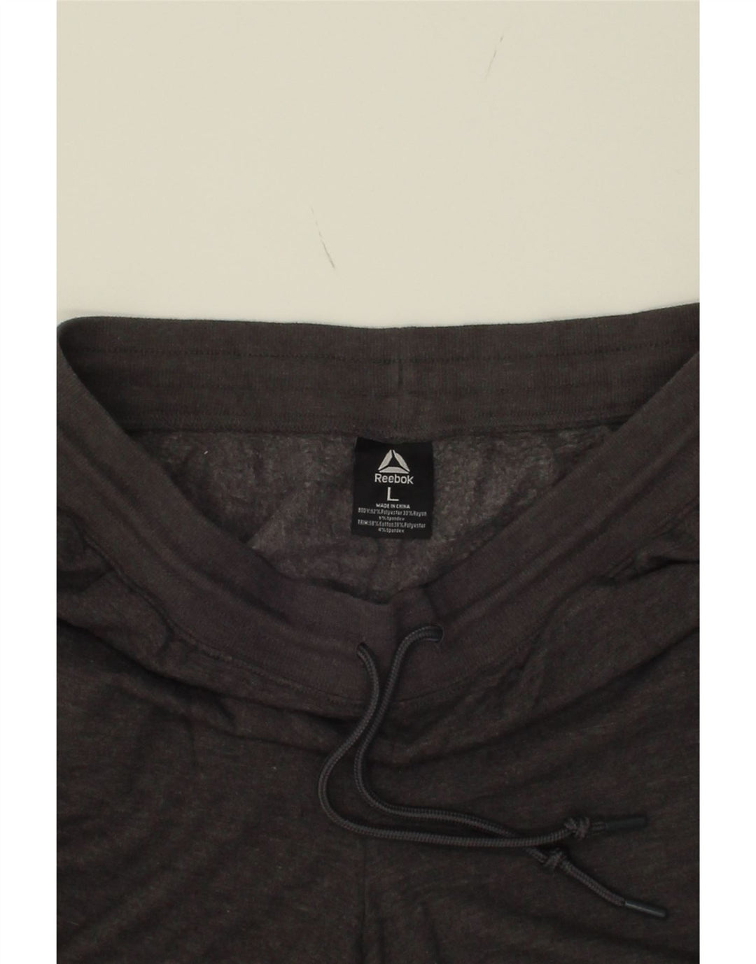 REEBOK Mens Tracksuit Trousers Joggers Large  Grey Flecked Polyester Vintage Reebok and Second-Hand Reebok from Messina Hembry 