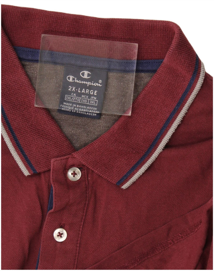 Champion Herre Polo Shirt 2XL Burgundy
