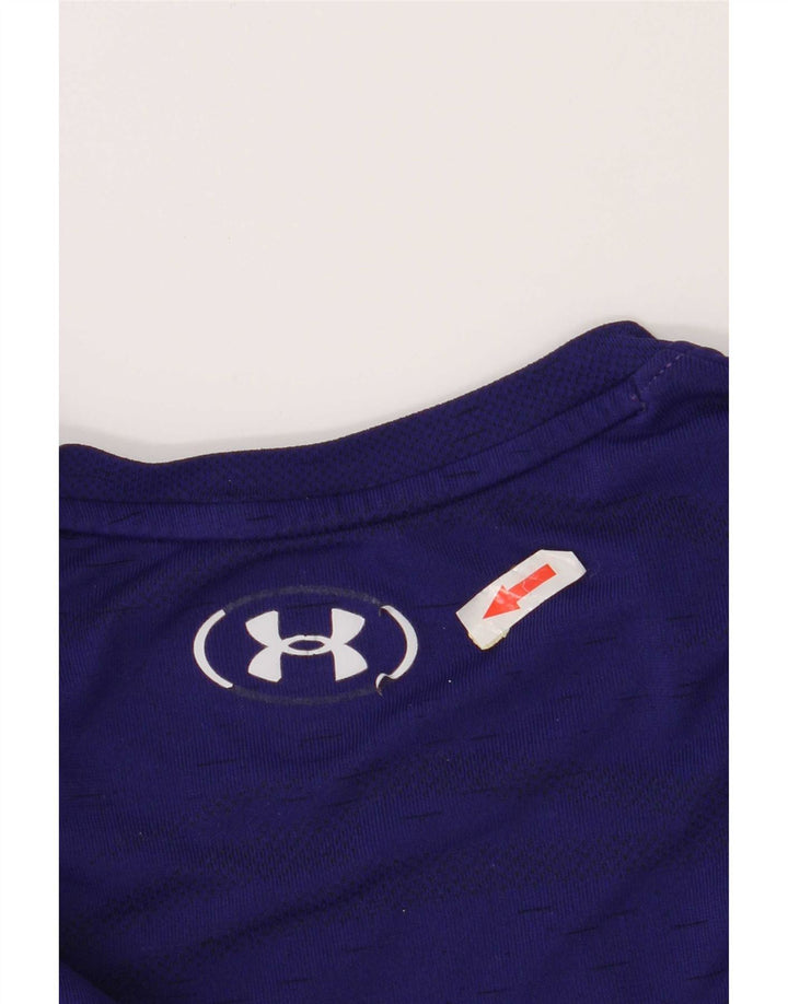 Under Armour Herre T-Shirt Top Medium Marineblå Stribet