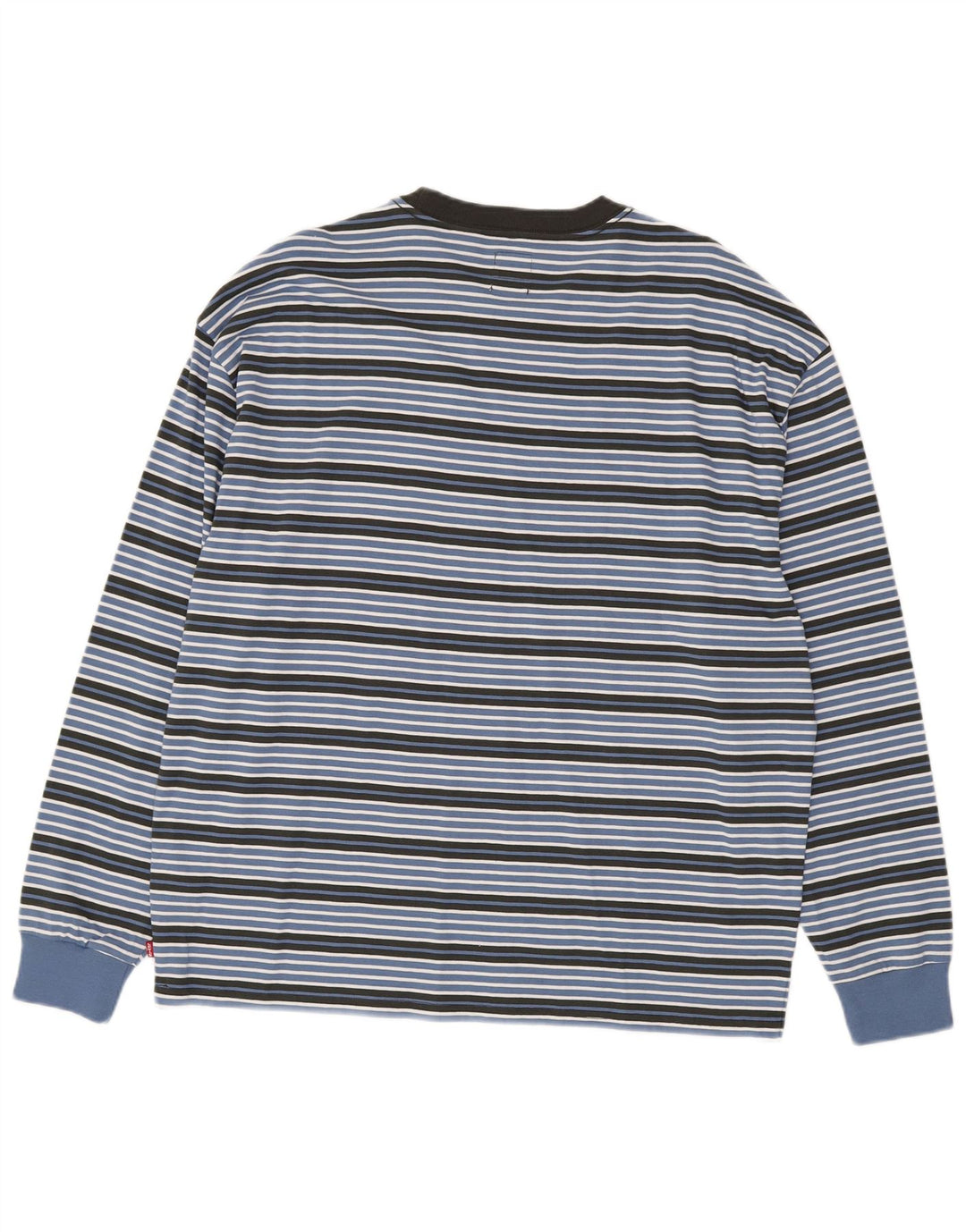 Levi's Herre Oversized Top Langærmet Mellemblå Stribet Bomuld