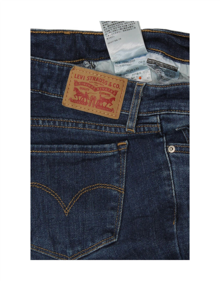 Levi's Dame 715 Bootcut Jeans W28 L32 Marineblå Bomuld