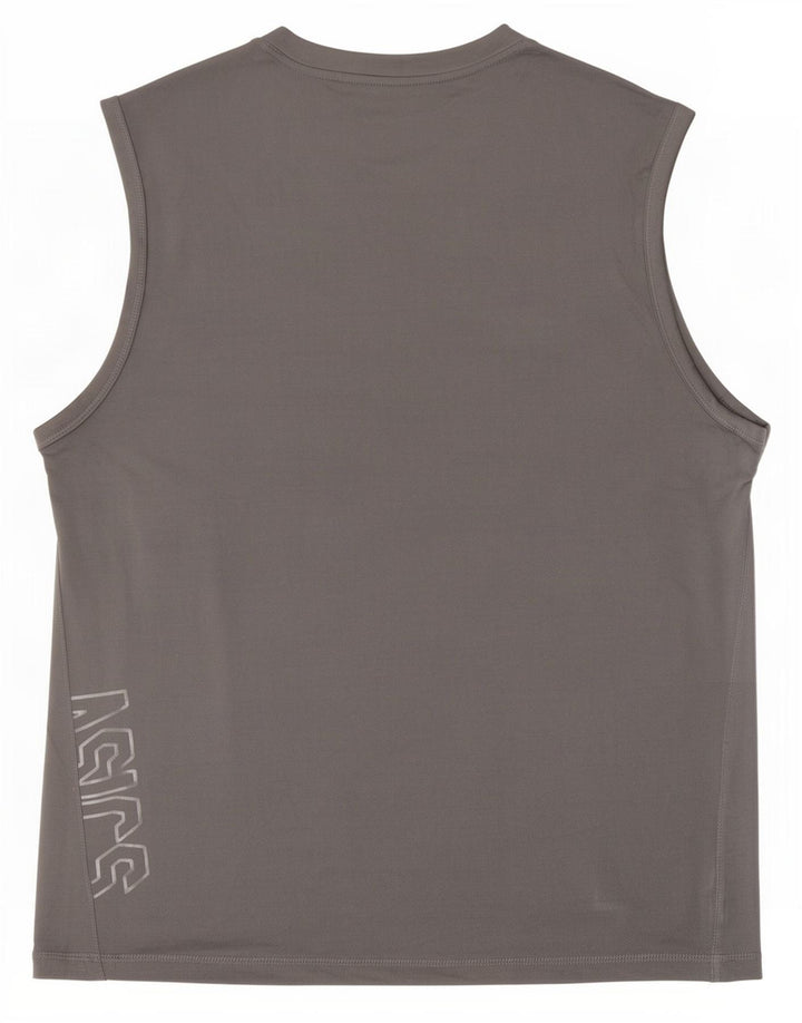 Asics Herre Grafisk Vest Top Stor Grå Polyester