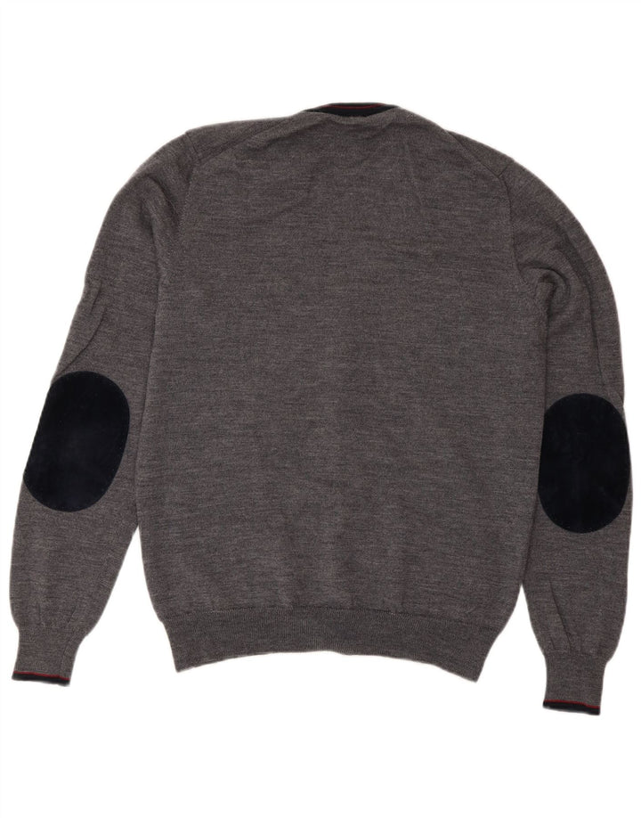 Trussardi Jeans Dame Cardigan Sweater UK 14 Medium Grey