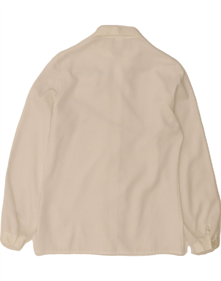 C&A Womens Ruffle Front Shirt Blouse EU 40 Medium White Polyester Vintage C&A and Second-Hand C&A from Messina Hembry 