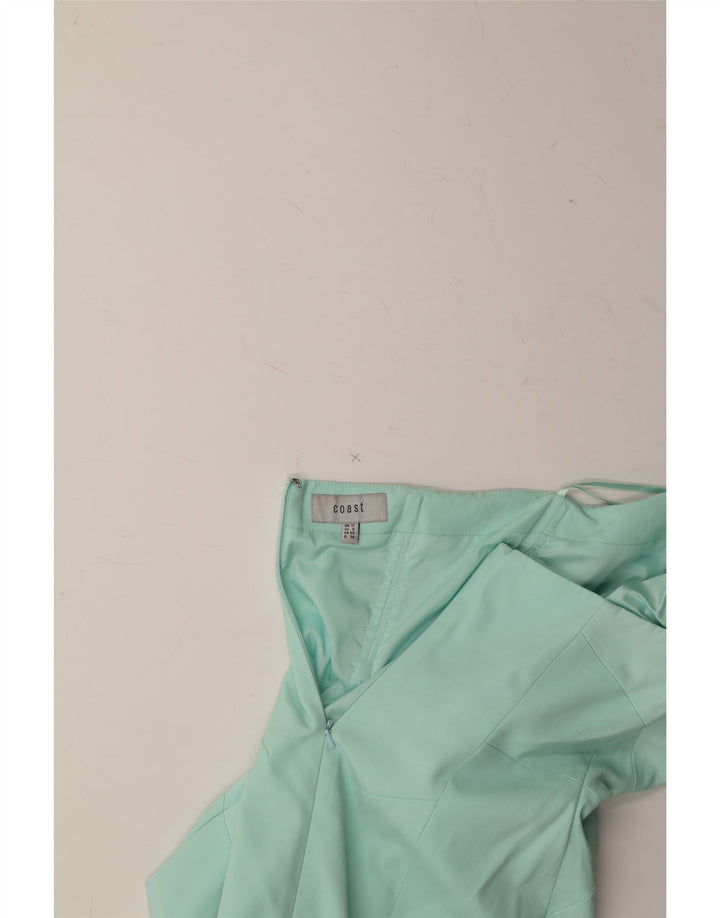 COAST Womens Oversized Strapless Dress UK 12 Medium Turquoise Acetate Vintage Coast and Second-Hand Coast from Messina Hembry 
