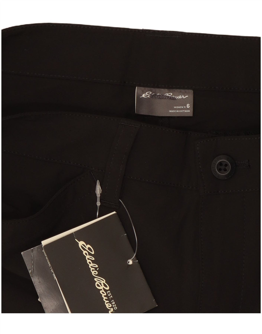 Eddie Bauer Dame Capri Bukser US 6 Medium W30 L20 Sort Polyester