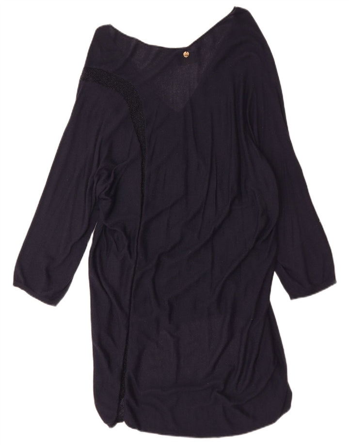 Liu Jo Langærmet Oversized Tunikakjole til kvinder, UK 14 Medium Navy Blue