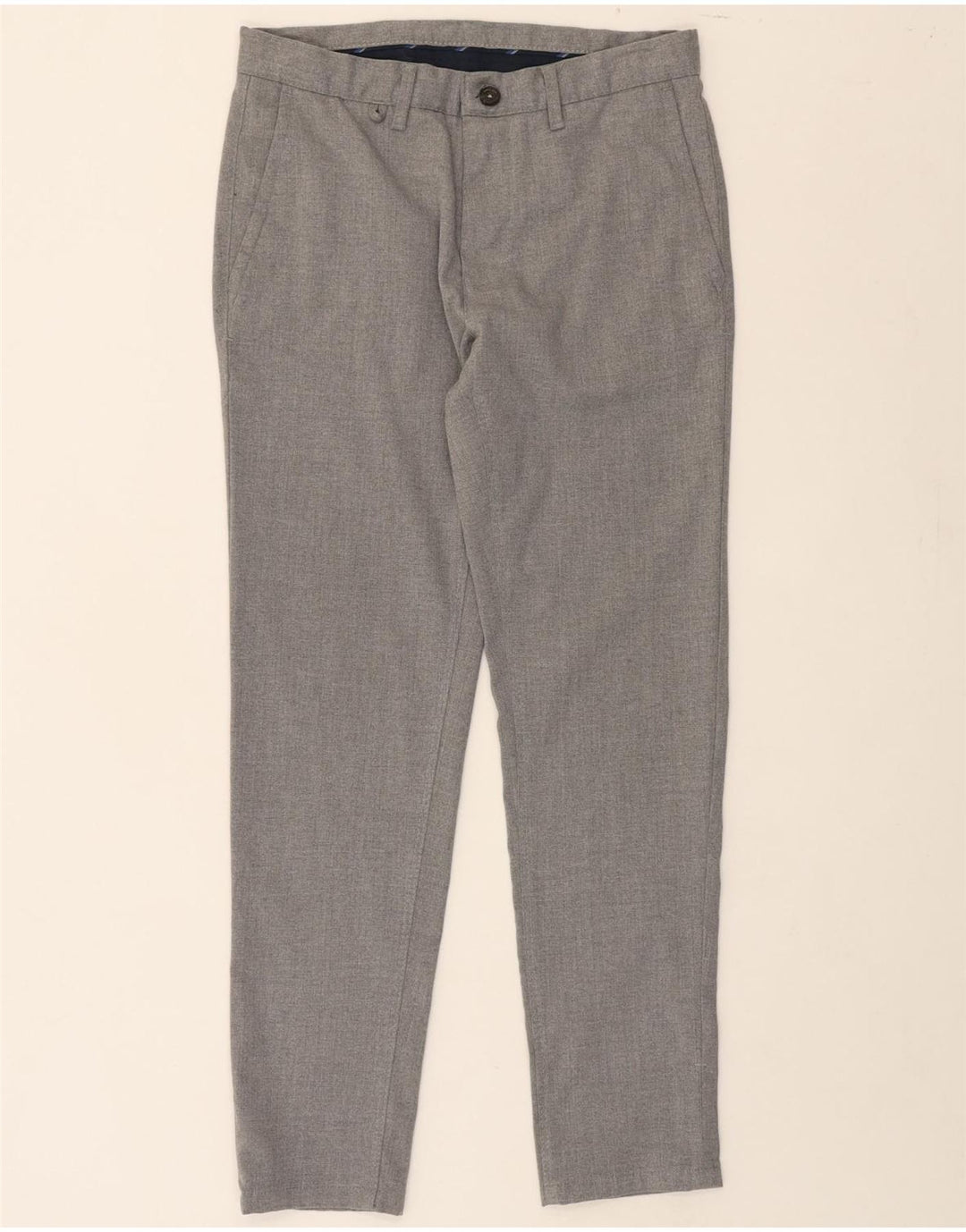 ZARA Mens Slim Casual Trousers EU 38 Small W30 L29 Grey Polyester Vintage Zara and Second-Hand Zara from Messina Hembry 
