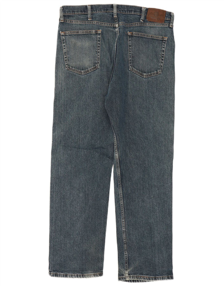 Wrangler Herre Regular Fit Straight Jeans W38 L30 Blå Bomuld