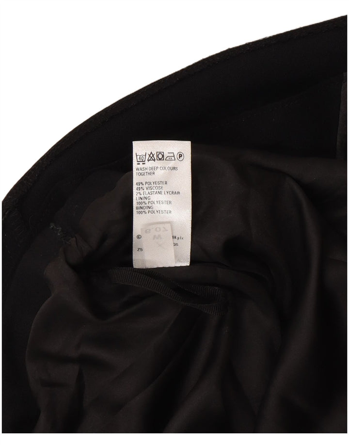 Marks & Spencer A-line nederdel til kvinder UK 14 Medium W30 Sort polyester