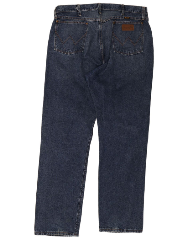 Wrangler Straight Jeans til mænd W38 L32 blå bomuld