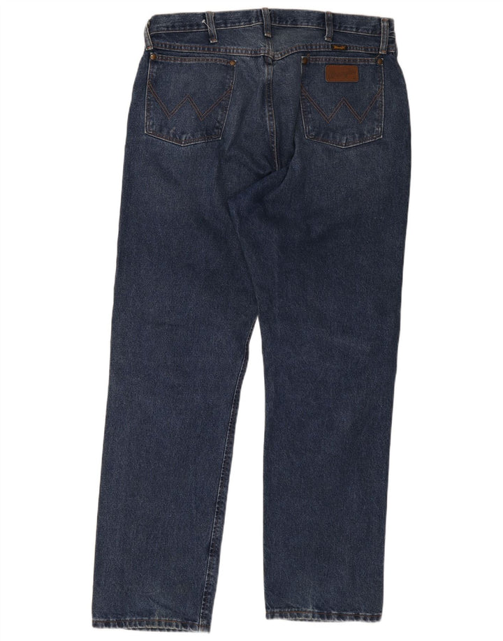 Wrangler Straight Jeans til mænd W38 L32 blå bomuld