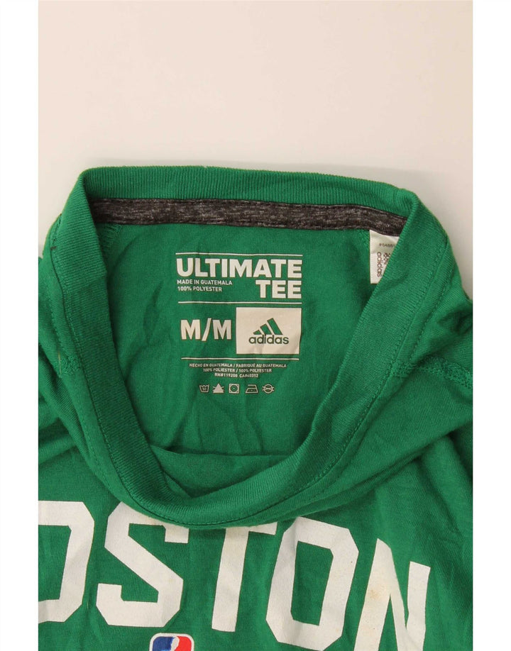 Adidas Herre Boston Celtics Grafisk Top Langærmet Medium Grøn Polyester