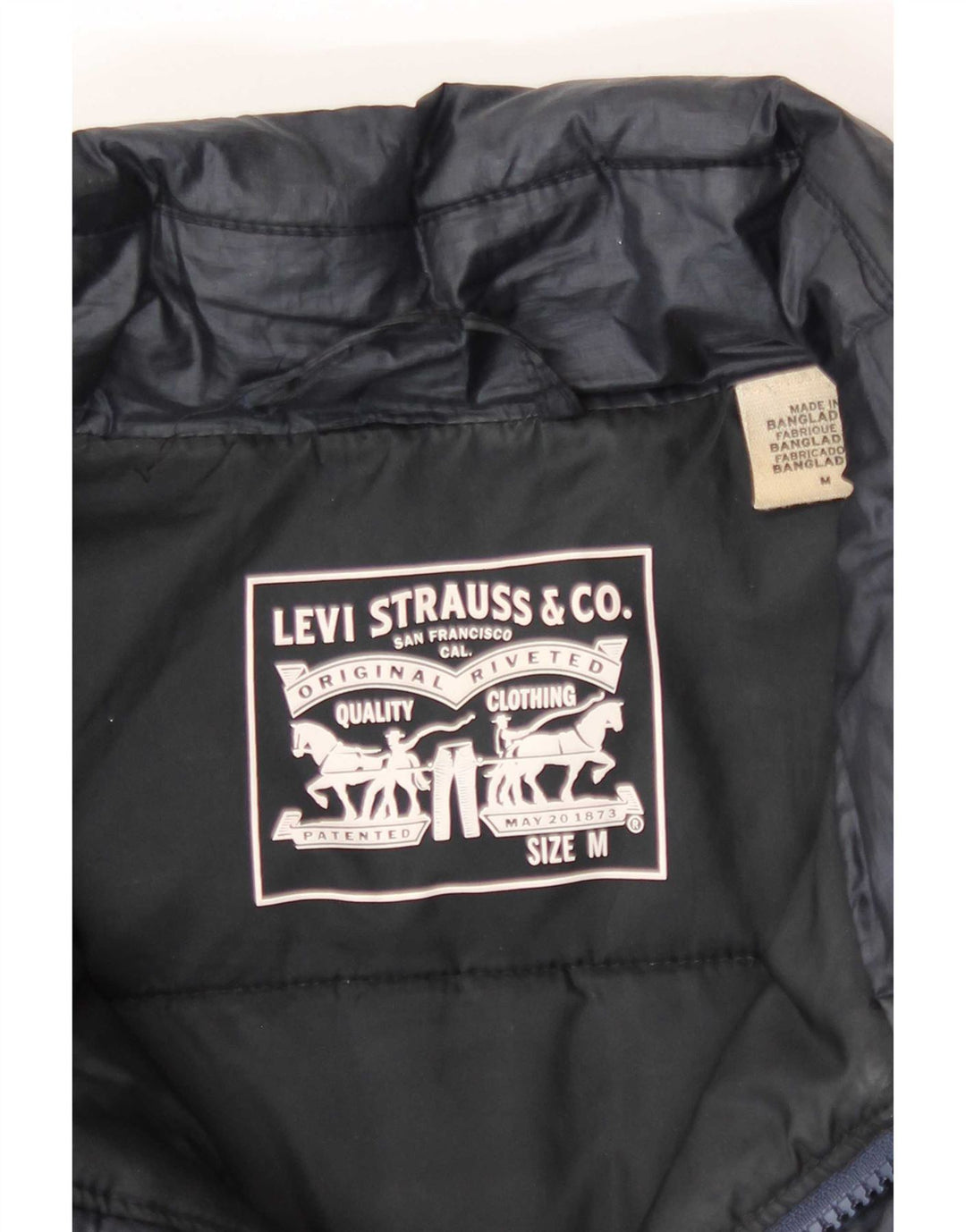 Levi's Polstret Herrejakke UK 38 Medium Navy Blue Polyester