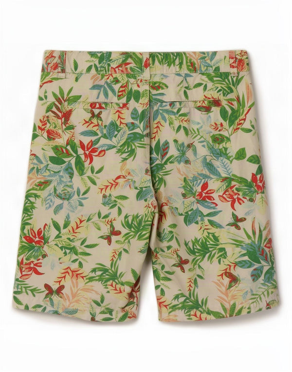 Benetton chinoshorts til kvinder UK 12 Medium W32 Flerfarvet blomstret bomuld