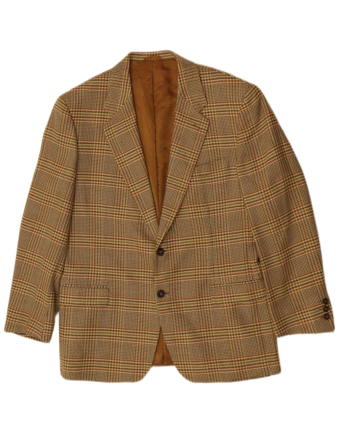 Henry Cottons Herre 2-knaps blazerjakke IT 50 Large Brown Houndstooth