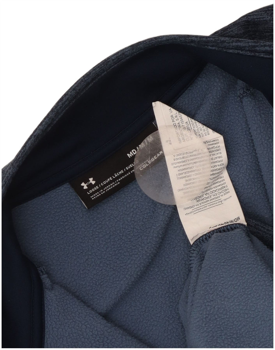 Under Armour Herre Cold Gear Sweatshirt Jumper Medium Navy Blue Flecked