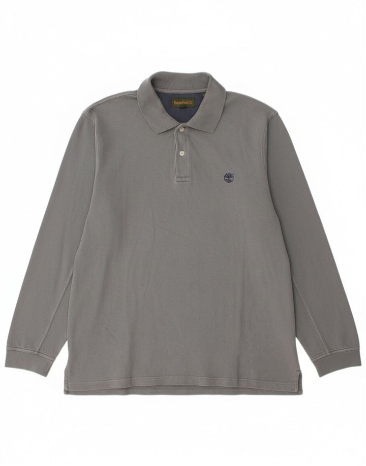 Timberland Langærmet Polo Shirt til mænd Stor grå bomuld