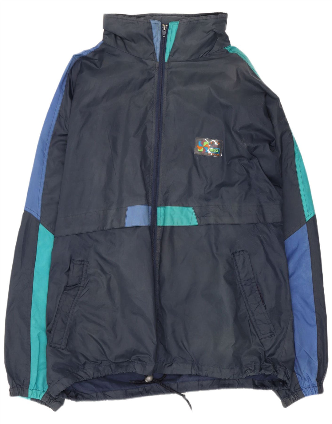 Brugi Træningsdragt med hætte til mænd Topjakke 2XL Marineblå Colourblock Polyamid