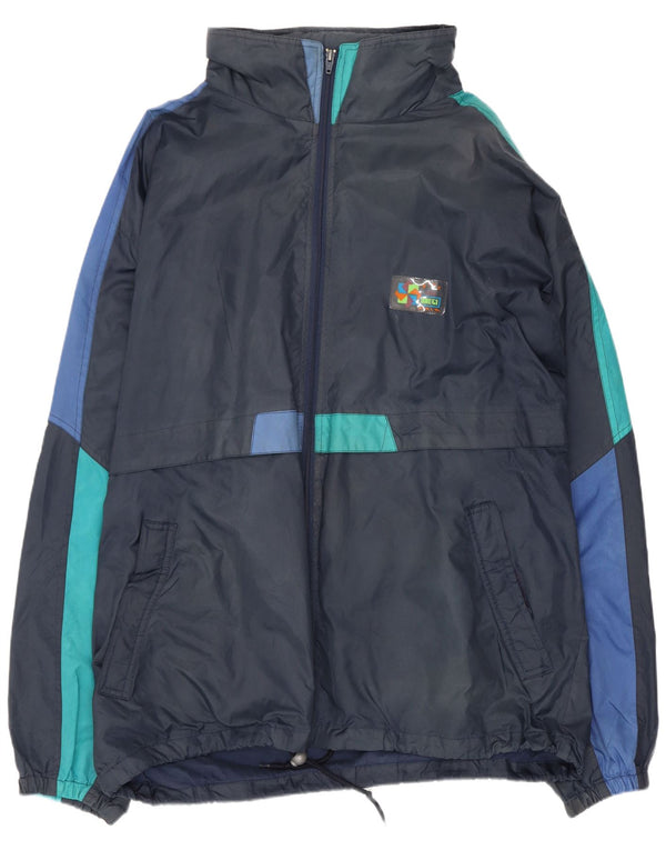 Brugi Træningsdragt med hætte til mænd Topjakke 2XL Marineblå Colourblock Polyamid
